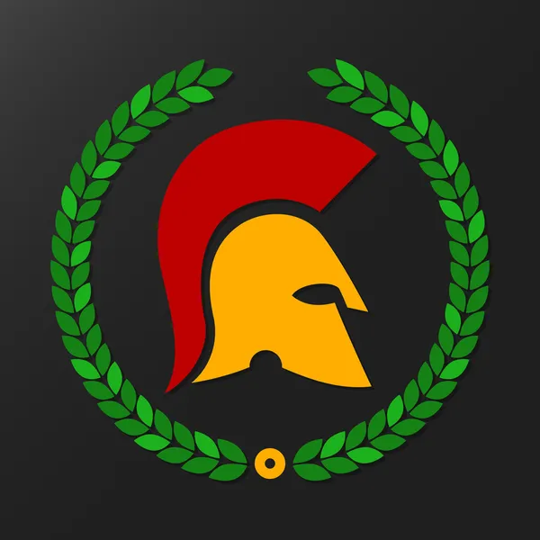 Spartaanse helm — Stockvector
