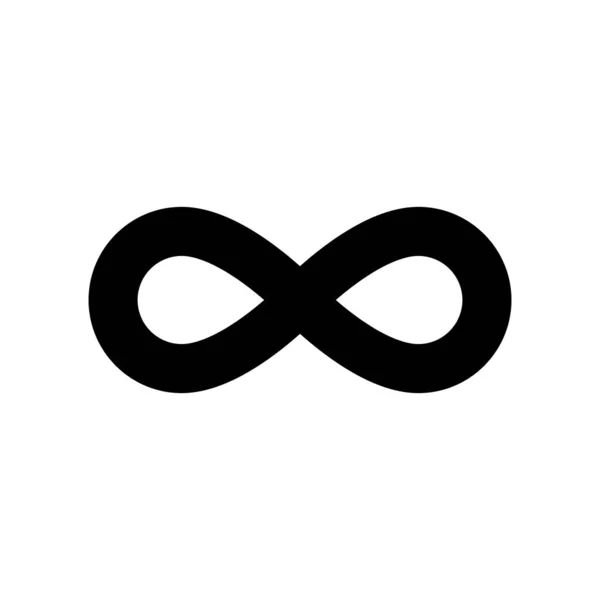 Símbolo infinito. Estilo de vector simple. Icono de repetición y ciclismo ilimitado. — Vector de stock