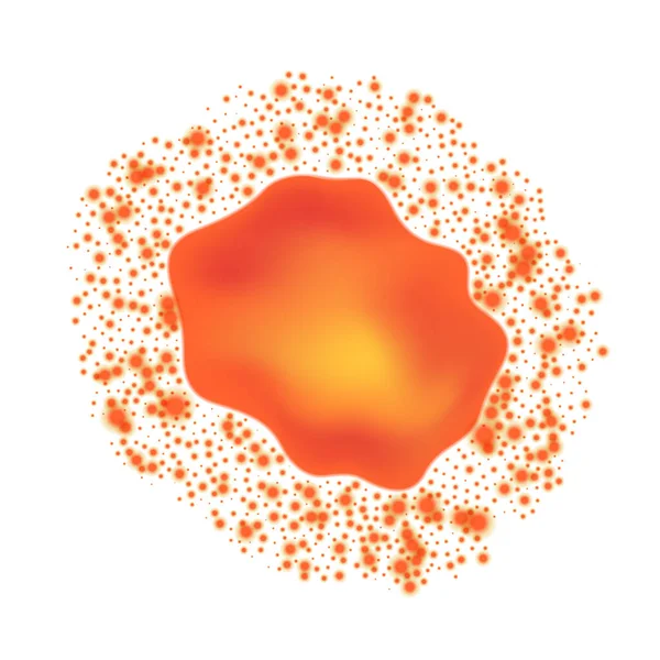 Illustration du virus de la variole du singe, symbole de propagation de la maladie, — Image vectorielle