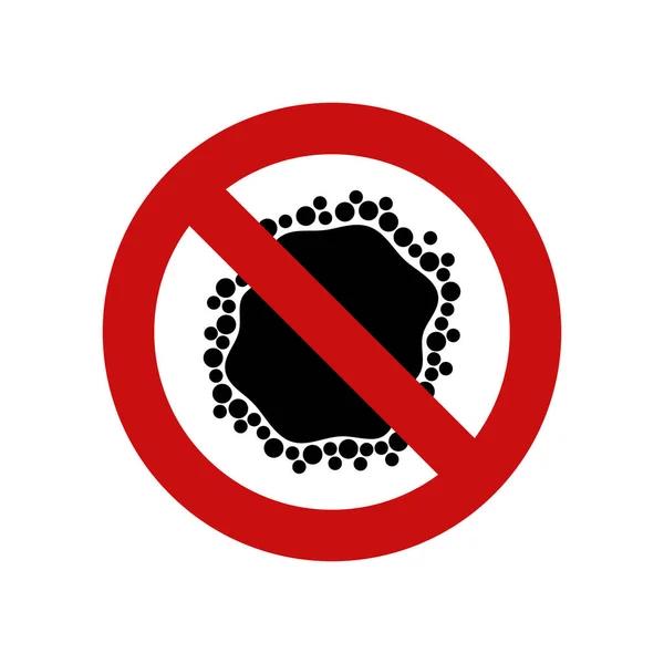 Ilustración del virus de la viruela, símbolo de propagación de la viruela — Vector de stock