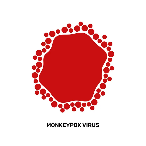 Ilustración del virus de la viruela, símbolo de propagación de la viruela, — Vector de stock