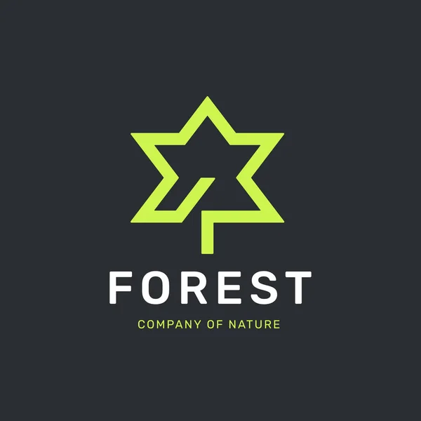 Logo Vectoriel Feuille Arbre Illustration Environnementale Verte — Image vectorielle