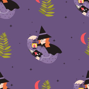 Bir sihirbaz ve eğrelti otuyla kusursuz bir düzen. Şenlikli sonbahar duvar kağıdı. Sonbahar mevsimi.