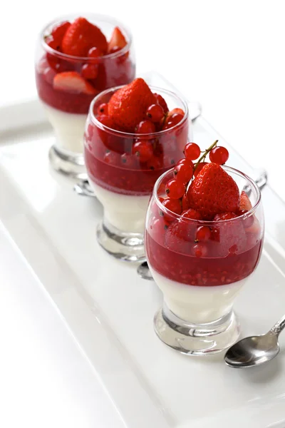 Mousse de morango verrine — Fotografia de Stock