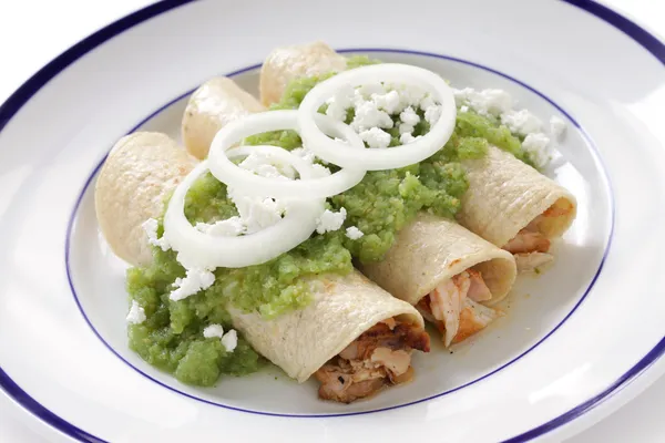 Verde enchiladas kurczaka — Zdjęcie stockowe