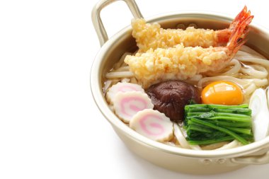 Japon sıcak pot nabeyaki udon erişte