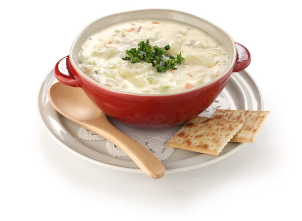 Clam chowder — Stock Image Clam chowder Royalty Free Stock Photos
