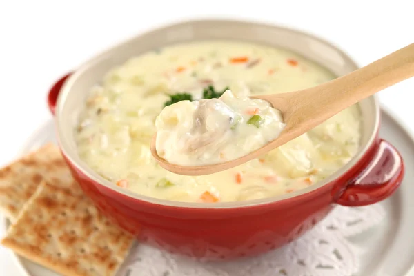 Clam Chowder — Zdjęcie stockowe