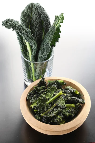 Black kale chips — Stock Image Black kale chips Stock Image