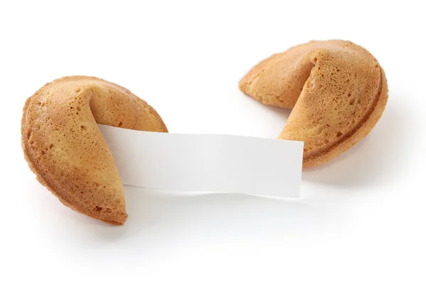 Fortune cookie with blank message — Stock Photo, Image