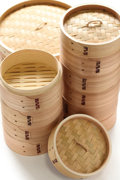 Conjunto de vapor de bambú —  Fotos de Stock