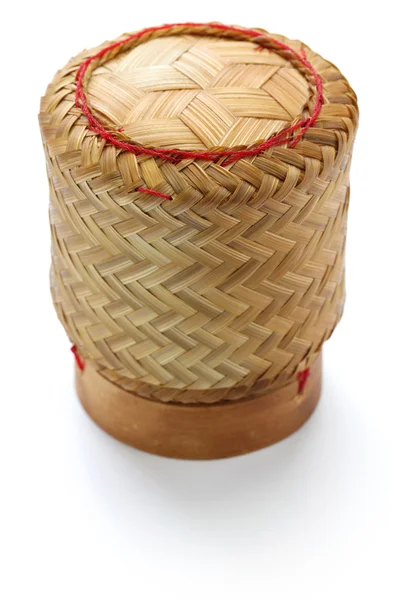 Bamboo sticky rice container — Stock Photo, Image