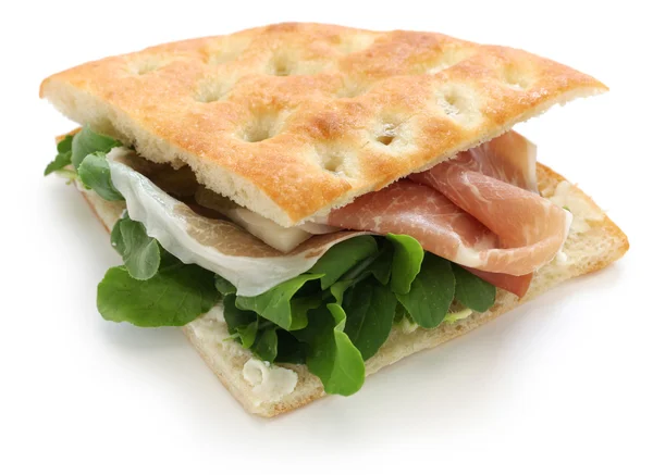 Focaccia panino, sándwich italiano — Foto de Stock