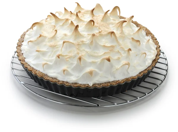 Baked lemon meringue pie — Stock Photo, Image