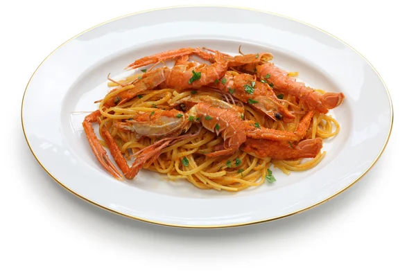 Scampi pasta — Stockfoto