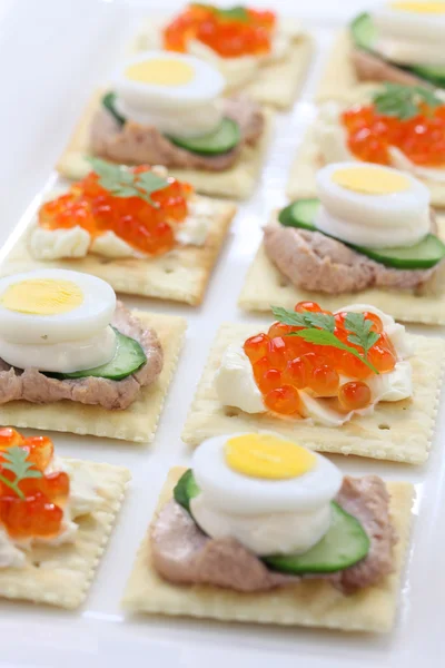 Canapé variado — Fotografia de Stock