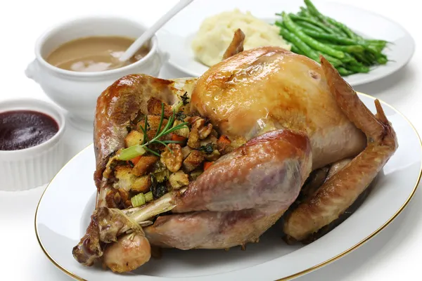 Roast turkey with stuffing — Stock Photo, Image