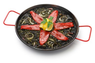 Squid mürekkep paella