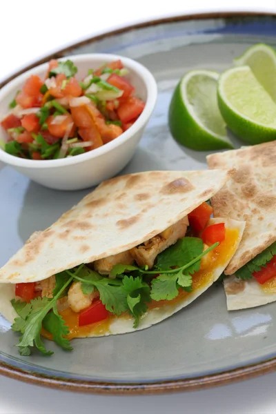 Chicken quesadillas — Stock Photo, Image