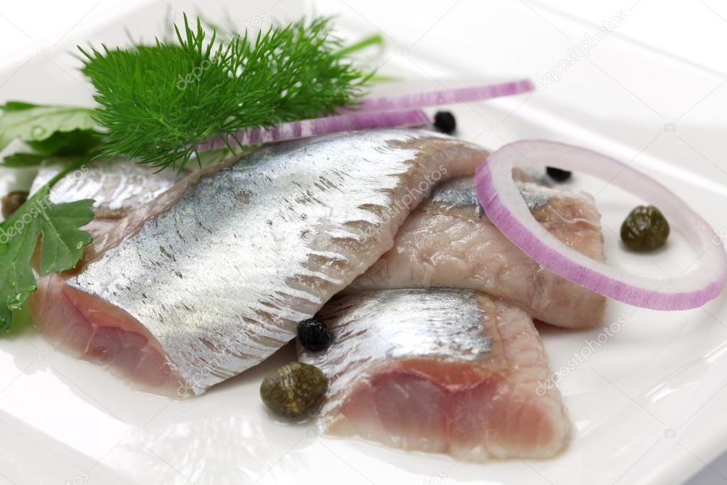 Pickled herring, cold appetizer