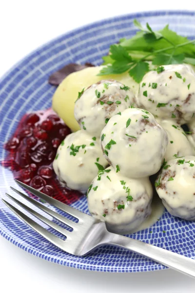 Swedish meatballs, svenska kottbullar — Stock Photo, Image