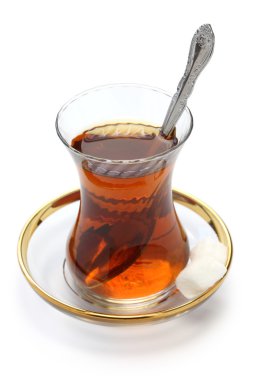 Turkish tea isolated on white background clipart