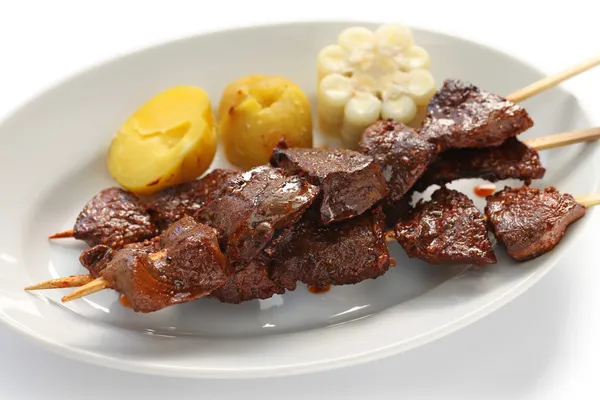 Anticuchos, Peruvian cuisine — Stock Photo, Image