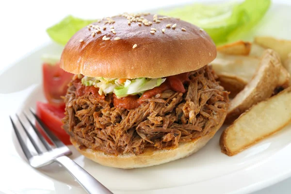 Pulled pork sandwich — Stock Photo, Image