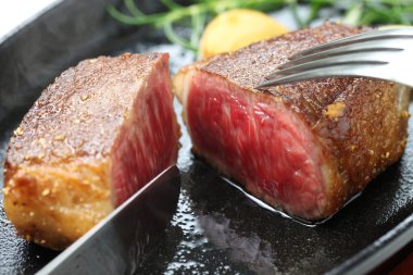 Wagyu beef steak clipart