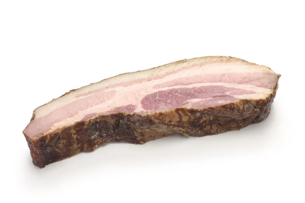 Smoked bacon block — Stock Photo, Image