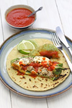 Şili relleno (dolma biber) tacos, Meksika mutfağı