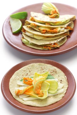 kabak çiçeği quesadillas, Meksika yemeği