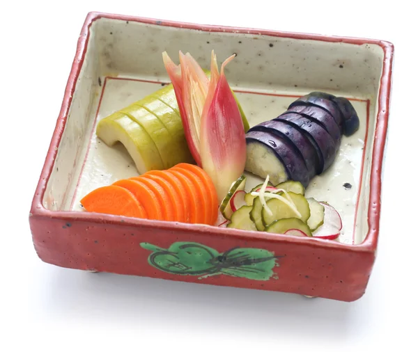 Zelfgemaakte Japanse pickles, tsukemono — Stockfoto