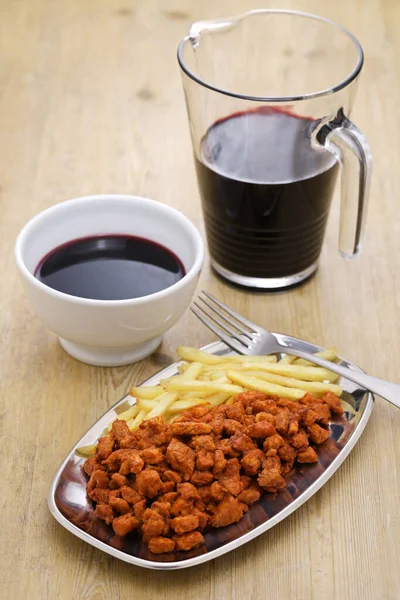 Zorza Gallega Prato Carne Picada Porco Misturado Com Especiarias Antes — Fotografia de Stock