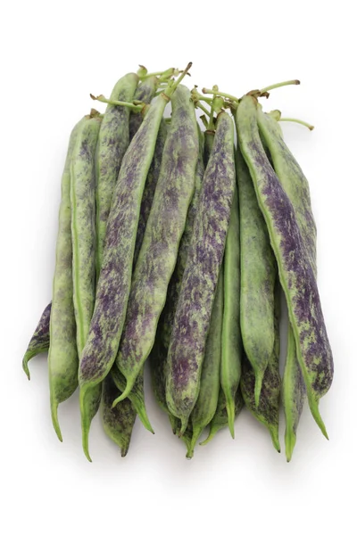 Frijoles Lengua Dragón Aislados Sobre Fondo Blanco — Foto de Stock