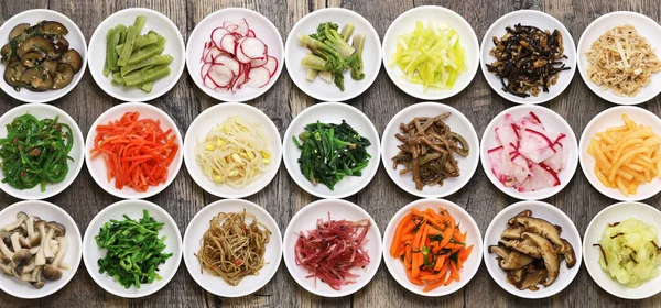 Assorted Namul Korean Food — стокове фото