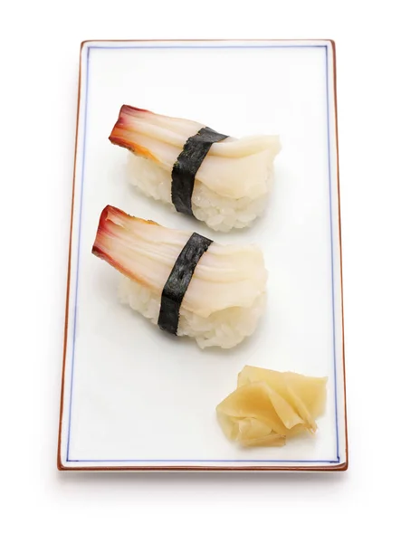 三里貝握り寿司 みるがい 白を基調とした日本料理 — ストック写真