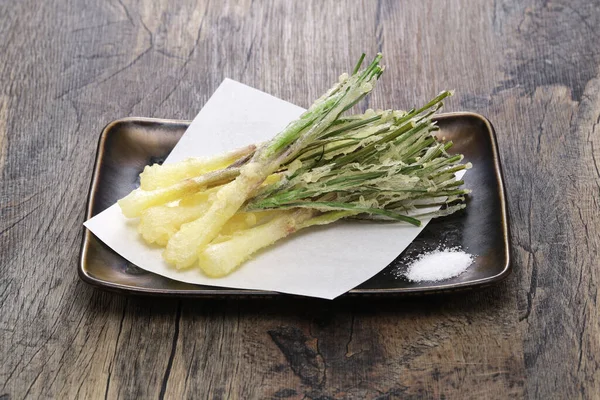 Shima Rakkyo Okinawa Échalote Tempura Nourriture Japonaise — Photo