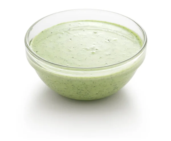 Homemade Frankfurter Green Sauce Isolated White Background — Stock Photo, Image