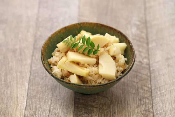 Takenoko Gohan Bamboo Shoots Rice Japanese Cuisine — Fotografia de Stock