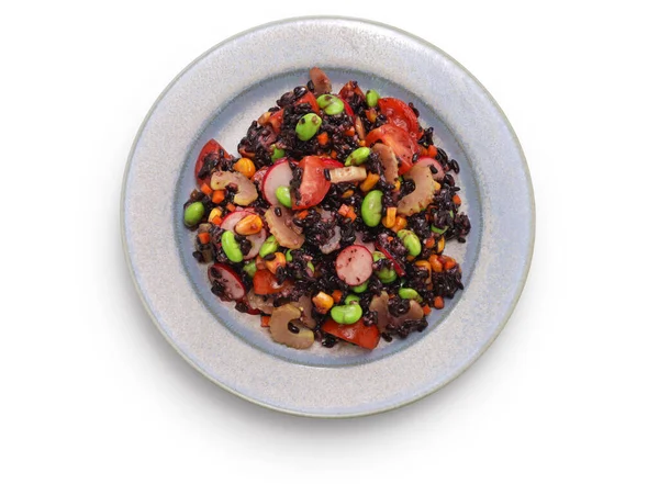 Vegan Forbidden Black Rice Salad — Foto de Stock