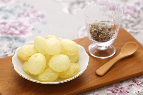 Pommes Souffles Французька Картопля Смажена Сіллю Трюфеля — стокове фото