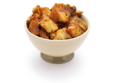 homemade Grattons (pork rind with fat confit ), French Lyonnais snack