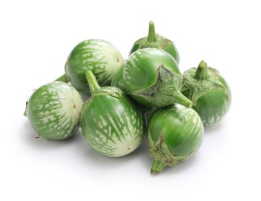 Thai eggplants isolated on white background