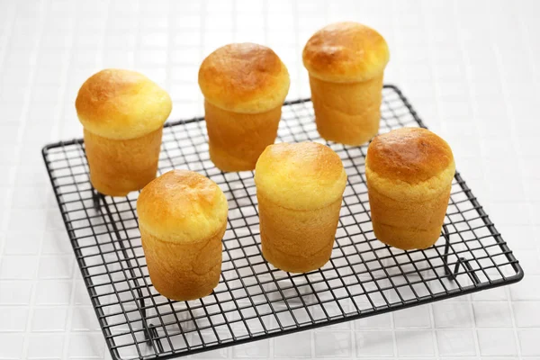 Making Rum Baba Baba Rhum Traditional French Italian Dessert — Stock Photo, Image