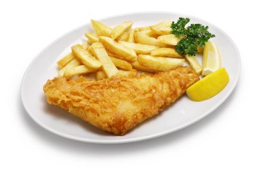 Ev yapımı balık ve patates kızartması, İngiliz ulusal yemeği.