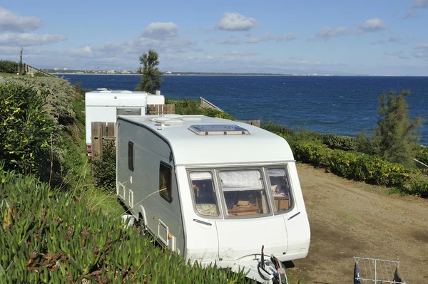 Camping at the seaside — Stock Photo, Image