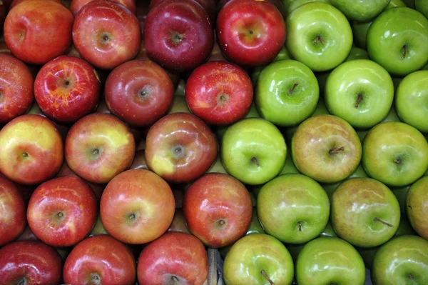 초록 사과와 빨간 사과 — 스톡 사진