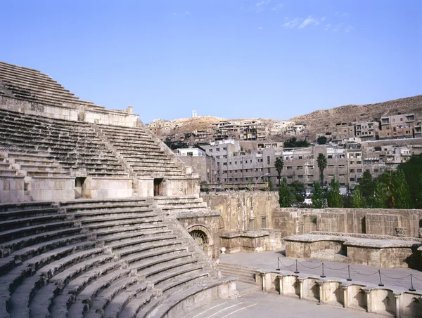 Romeinse amfitheater in amman — Stockfoto