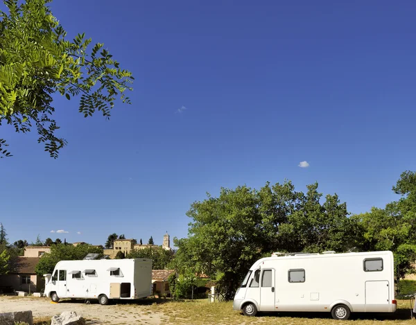 Mobilehomes 在露营 — 图库照片